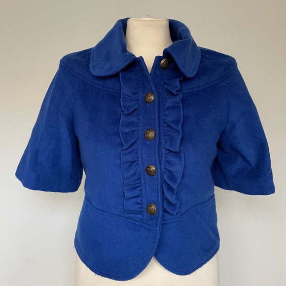 ALICE TEMPERLEY for Target - Royal blue velvet cropped jacket - Picture 2 of 8